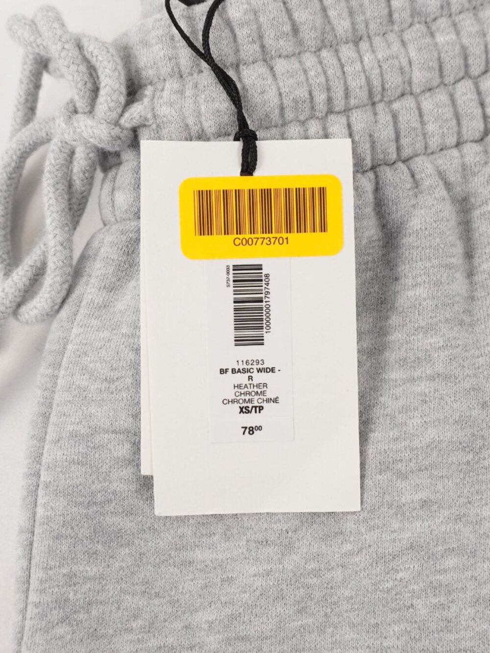 Aritzia Boyfriend Basic Wide Sweatpants In Heather Chrome Women's Size XS - NWT - Picture 10 of 11